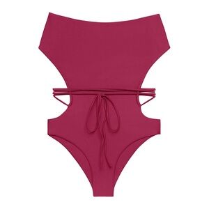 Jade Swim Raya One Piece in Rose Sheen NWT